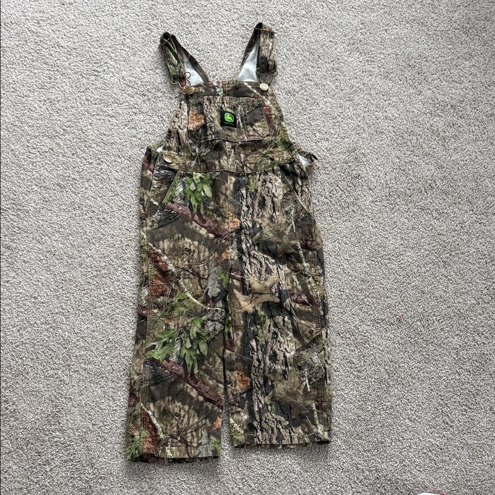 John Deere Kids Woodland Camo Overalls